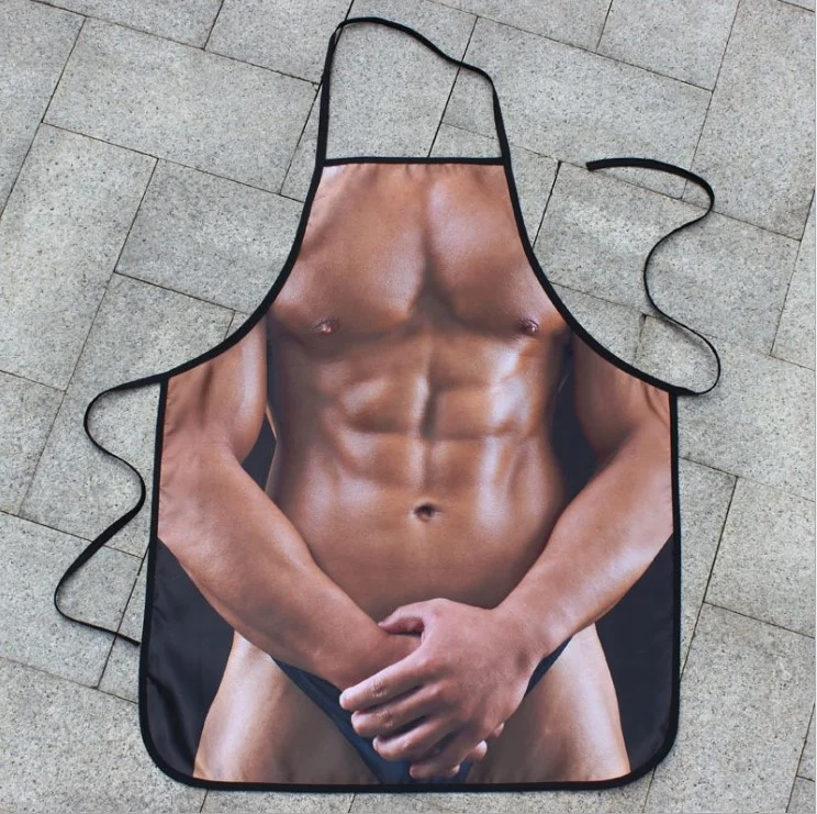 Grembiuli Da Cucina Divertenti Coppia - Uomo Muscoloso E Donna Sexy, Set 2 Pezzi, Poliestere - Foto 10