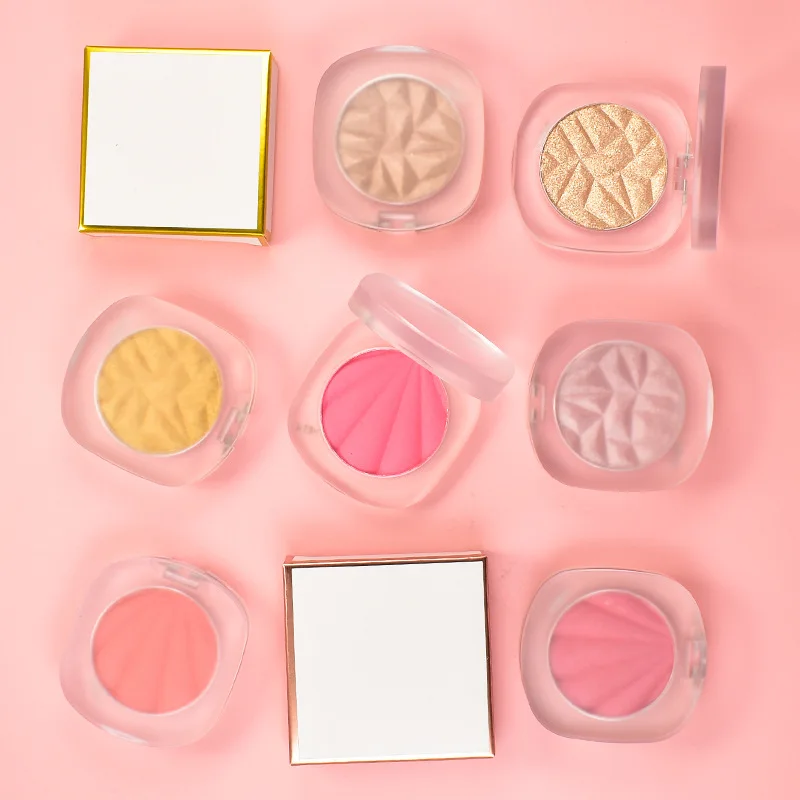 Товары для макияжа нейтральная пудра хайлайтера Румяна лица Осветляющий монохромный индивидуальный логотип инструменты