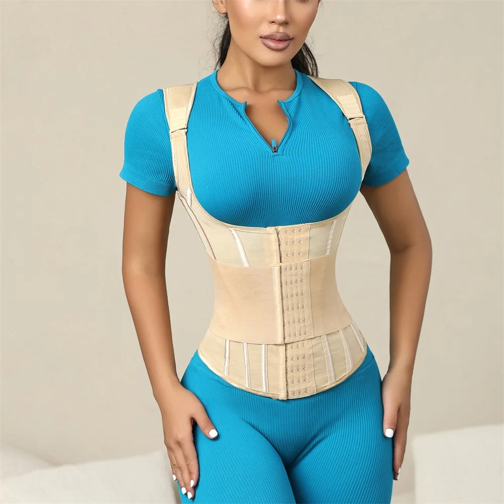 15 Steel Bone Extreme Tummy Control Shapewea Girdle Women'S Corset Entrenador De Cintura Latex Waist Trainer Korset Body Shaper details
