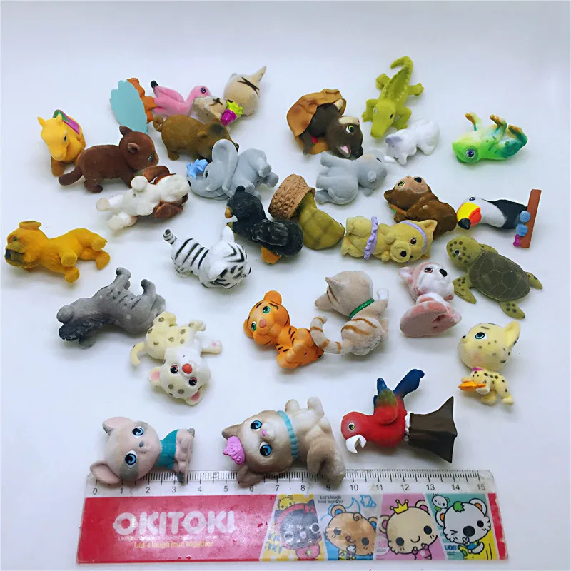 Милые куклы, имитация животного, флокирующая кукла, плюшевые игрушки, оптовая продажа, Мультяшные животные, кошка, мышь, экшн-фигурки