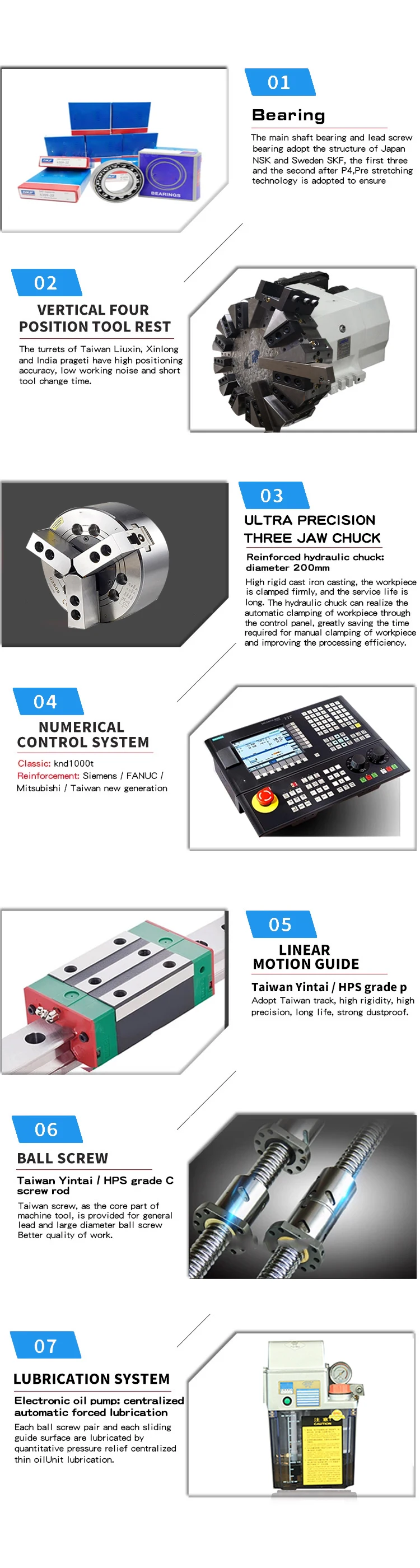 DAS Mesin Bubut Precision Slant Bed CNC Turning Lathe Machine Mazak  Automatic Horizontal Cnc Lathe Machine