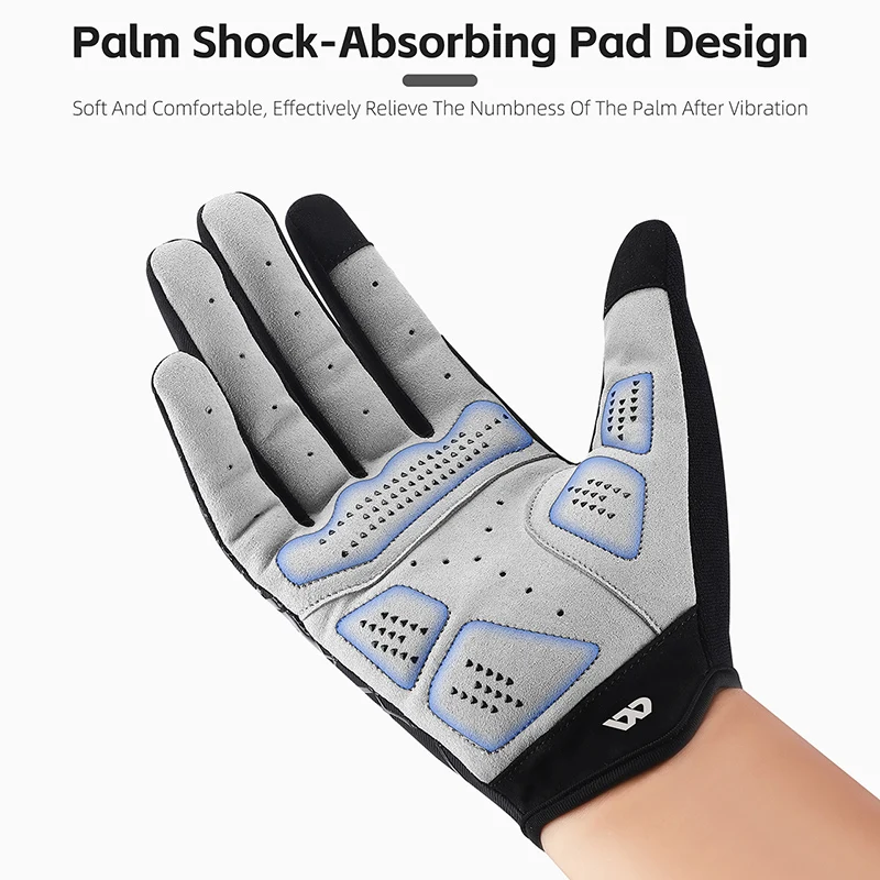 Breathable Full Finger Gloves - Anti-Slip Soft For Bike/Motorcycle/Cycling - Touchscreen Compatible