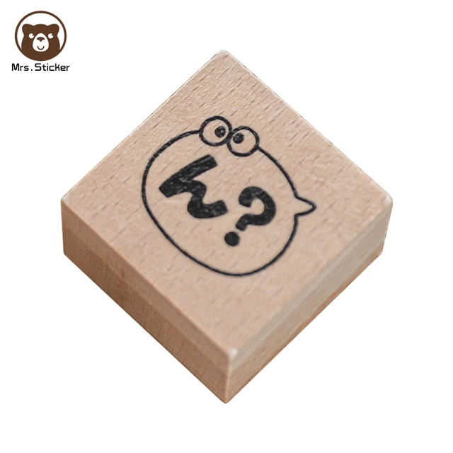 small emotions kawaii wooden rubber stamps