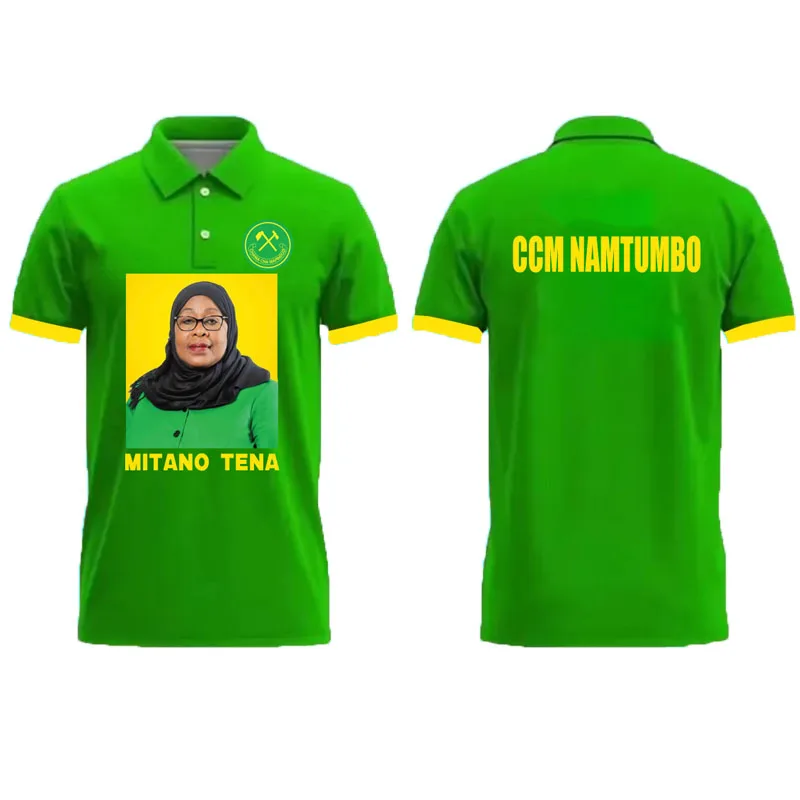 Wholesale Tanzania Election Campaign Polo Shirt Customized logo Polyester  Cotton Polo Shirts Advertising Group Activity