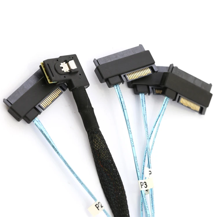 MEO Mini SAS SFF-8087 to 4 Ports SFF-8482 High Speed Server Connection ...