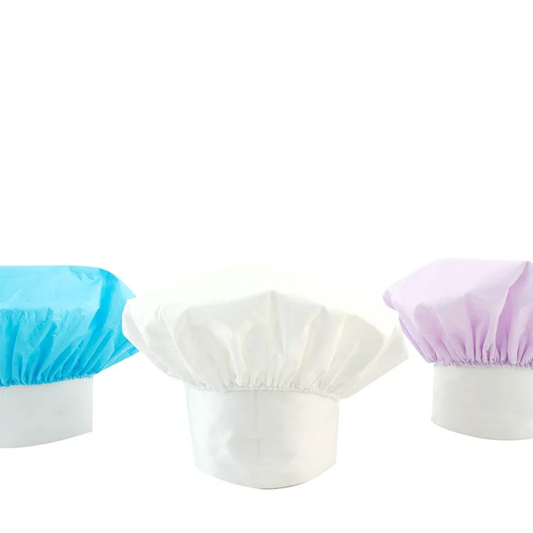 Игольчатая хлопковая 50% вискоза 50% полиэстер 50 г полиэтиленовая Водонепроницаемая одноразовая шапочка для душа для отеля