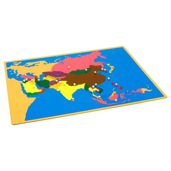 Монтессори материалы дети легко доска карта головоломки для