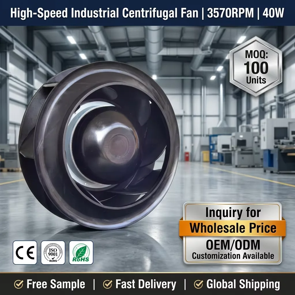 Centrifugal Fan, B3P225-EC092-025, Plastic, IP44, 220V - detail 2
