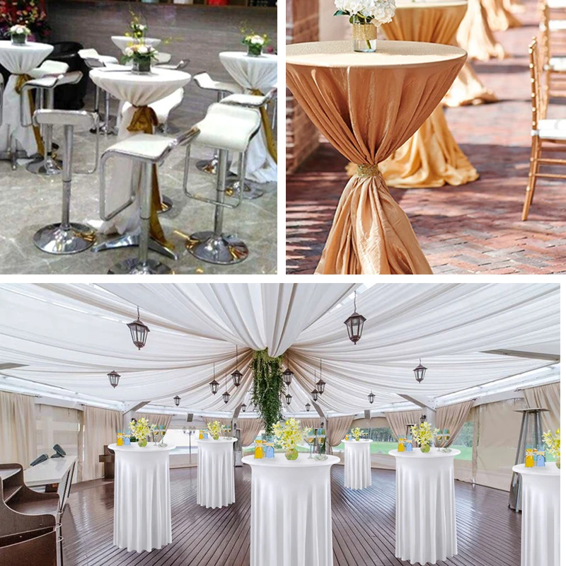 Standing Table Cover Stretch Spandex Bar Cocktail Table Cover Cloths Spandex Bar Table Tablecloth