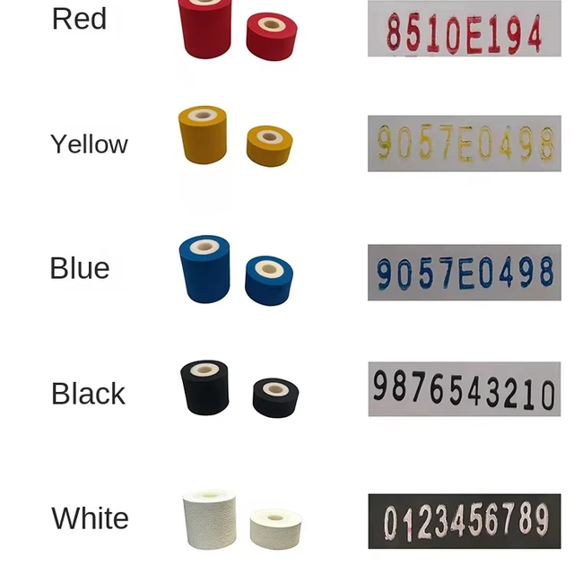 White Ink Wheel 36mm * 40mm DK1100 DK1100B DK1100A DS1108 Ink Wheel Packaging Machine Ink MY380F Marking Machine Date Ink Wheel 6