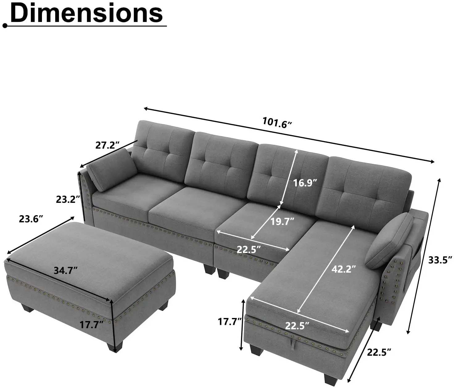 Standard L Shaped Sofa Dimensions stickhealthcare.co.uk