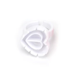 Оптовая продажа клей для ресниц держатель 100 шт./упак. одноразовых пластиковых стаканов, клей для наращивания ресниц в форме сердца пластиковые клей для ресниц кольцо