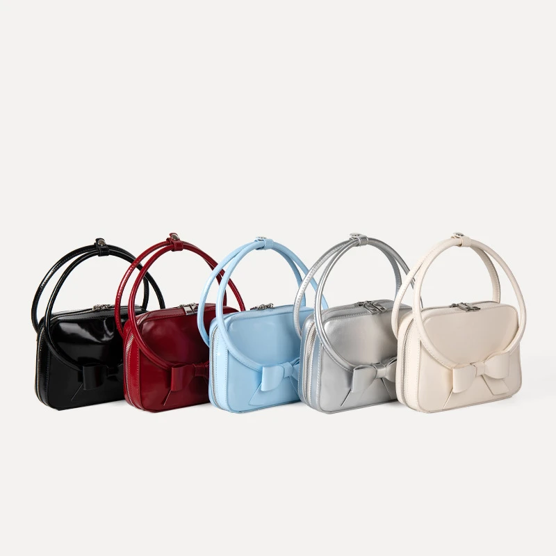 Latest Design 2024 Elegant Bowknot Mini Square Bag Bolsos Y2K Handbags Minimalist Light Luxury Women'S Handbags Y2K Beg for Girl