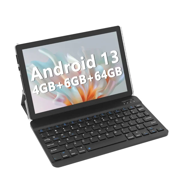 10.1 Inch Octa Core Android 13 Tablet PC with 6000mAh Battery 4G Calling Front Camera-4GB 64GB Rom for Business and Education