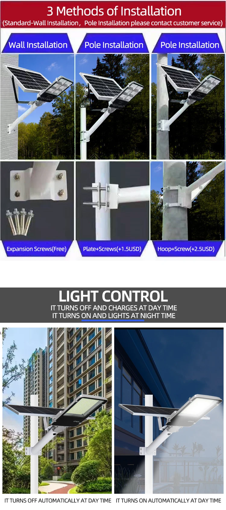 Factory Price High Lumen LED Dual solar street light lamp jardin  solair