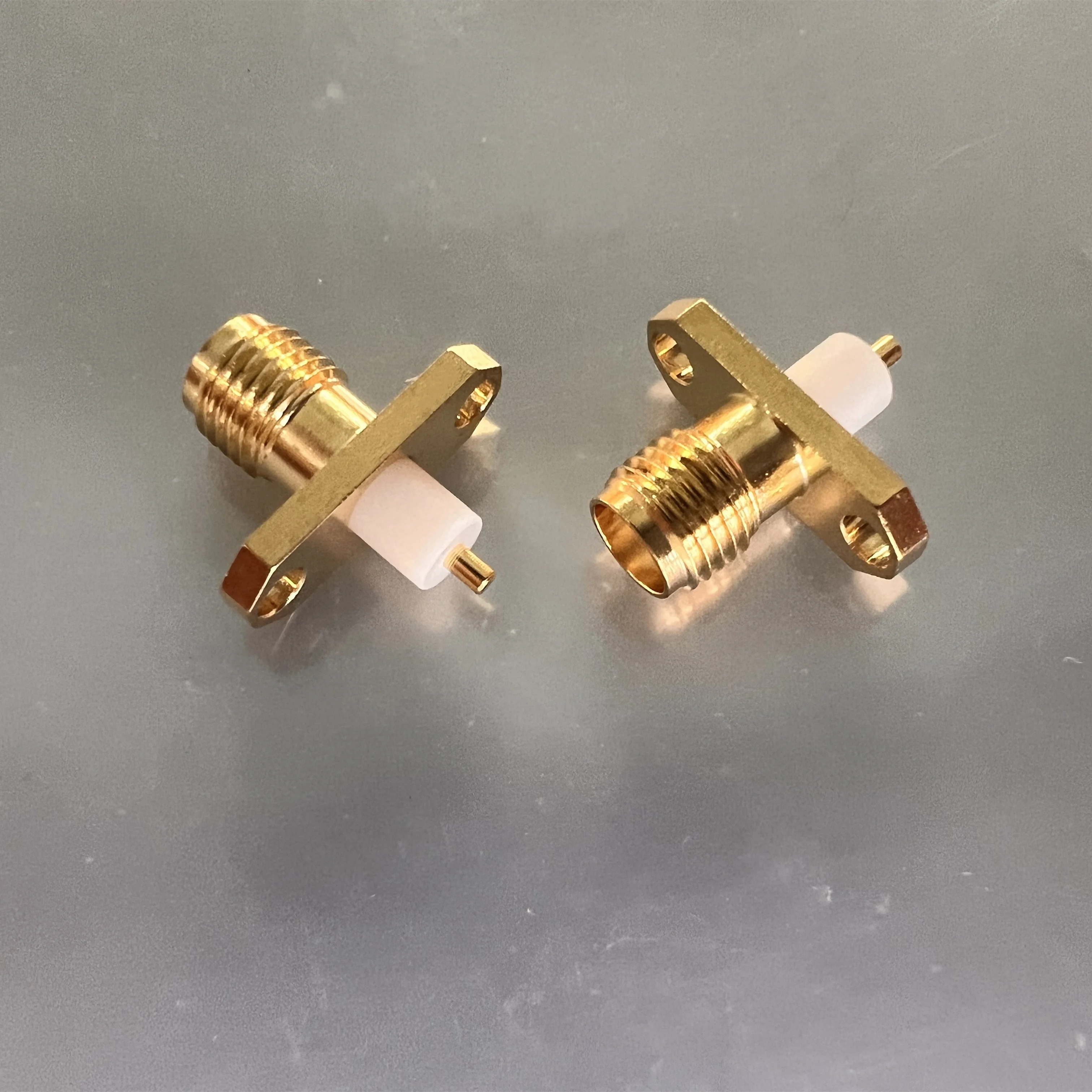 product factory supply sma kfd connector rf two hole flange sma female coaxial connector-3