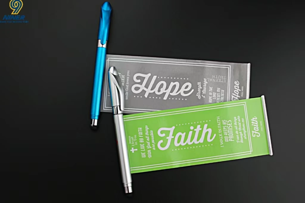 Custom Logo Corporate Business Novelty Plastic Drawing Marketing Advertising Banner Ballpoint Pens Promotional preview 2