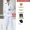 White coat+pants+4 accessories