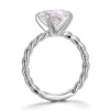 Anillo de oro macizo de 18 quilates con diamante de laboratorio