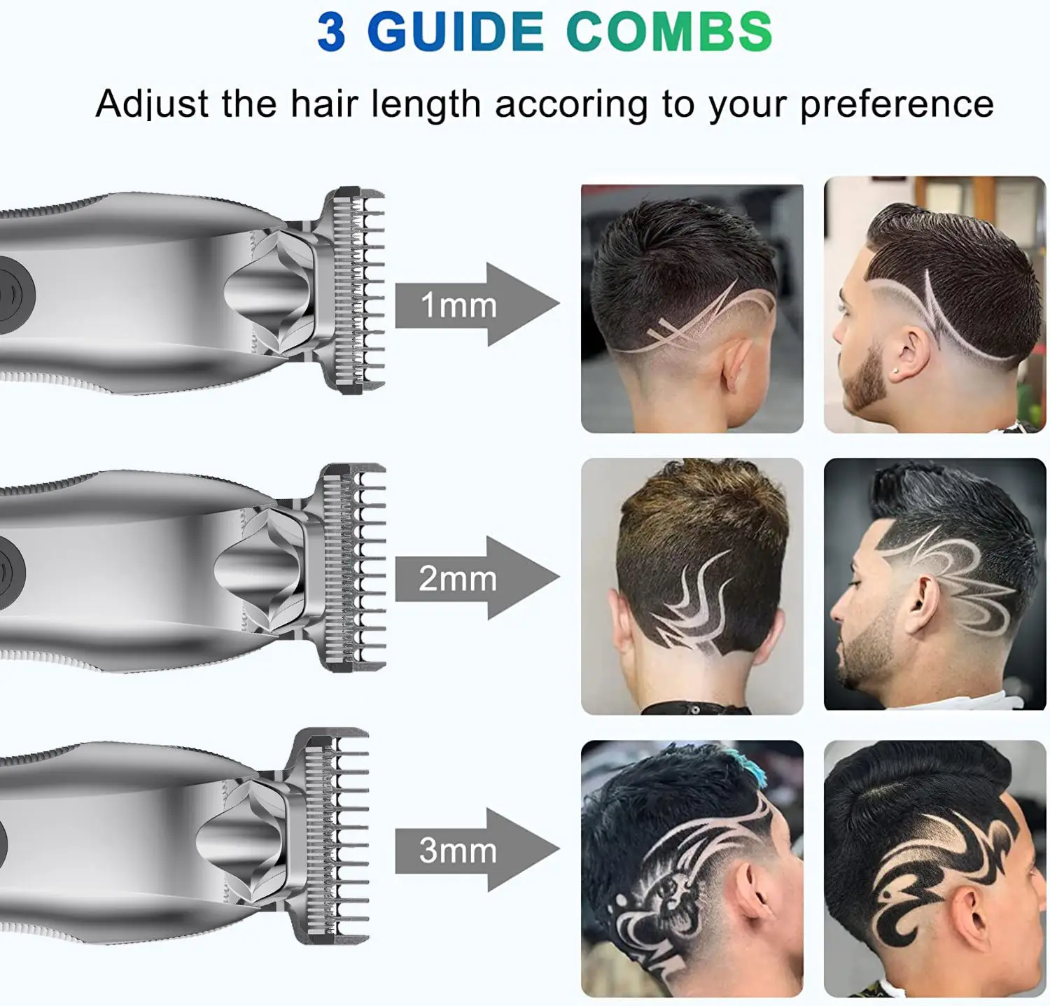Professional USB Wireless T-Blade Hair for Clipper Strong Power for Barbers and Household Use Stainless Steel Blade in Stock