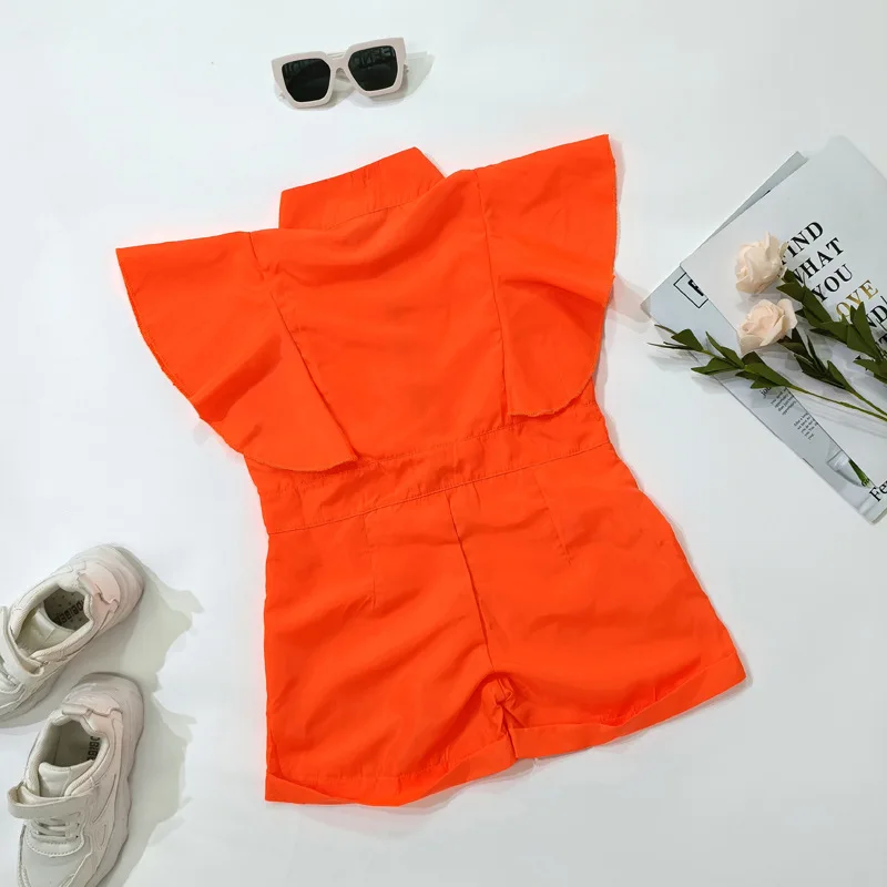 Children Girls Zipper Jumpsuit Casual Long Frock Pants Baby Girl Fly