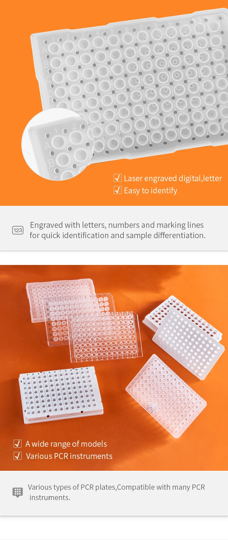 Low Price Pcr Semiskirted Plate Realtime 0.2ml 96 Well Pcr Test Kit