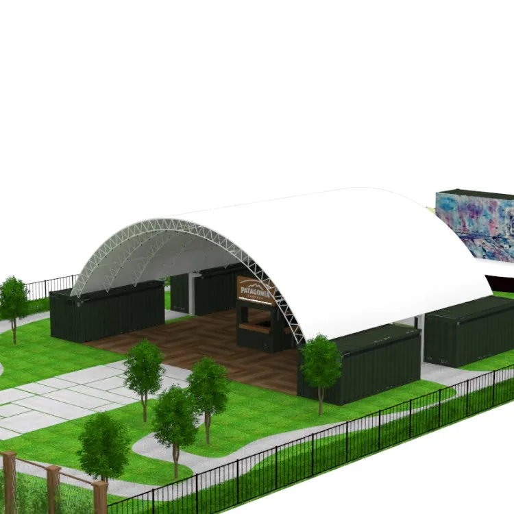 8040 Large High Quality PVC Industrial Shipping Container Dome Shelter Shed Container Canopy Shelter