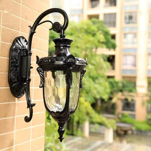 Retro Creative Fixture Luminaire Lantern Corridor Light Waterproof Ip65 Black Garden Light Outdoor Wall Lamps