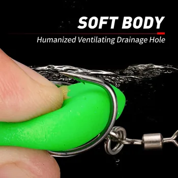 Cheery Hot Sales 3.5cm 5.2g Mini Frog Bait Rabbit Frog Double Hook Floating Lures Thunder Frog Soft Bait Soft Fishing Lure – Soft Lure – view 4