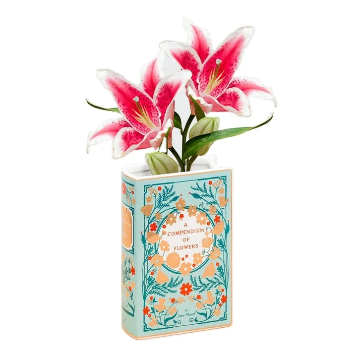Creative Design Luxury Book Vase Bookshelf Decorative Wholesale Ceramic Vase for Wedding Center Piece