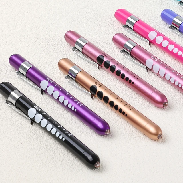 Wholesale Aluminum Alloy Nurse Penlight with Pupil Gauge LED Medical Pen Lights for Nursing Doctors