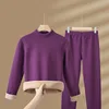Half high collar - purple suit