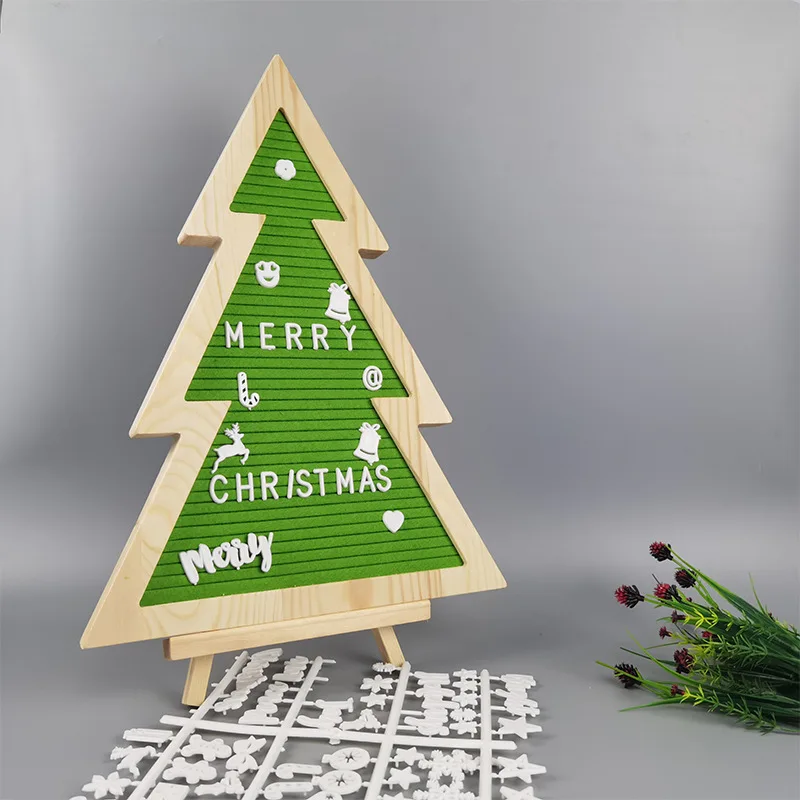 Pine Wood Christmas Tree Felt Letter Board Kit Buy Letter Board Kit,Pine Wood Felt Letter