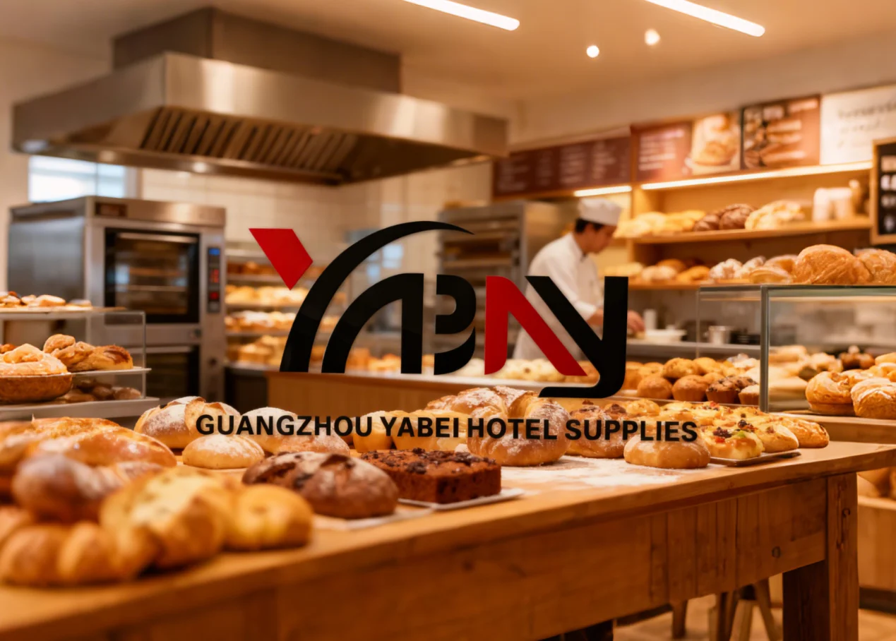 Modern bakery production facility with workers