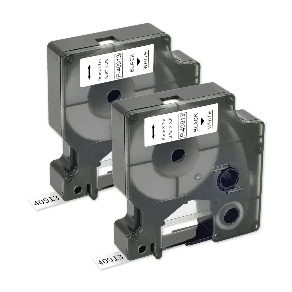 9 мм * 7 м черно-белая прочная клейкая водонепроницаемая совместимая лента для Этикеток Dymo D1 40913 для принтера DYMO LabelManager