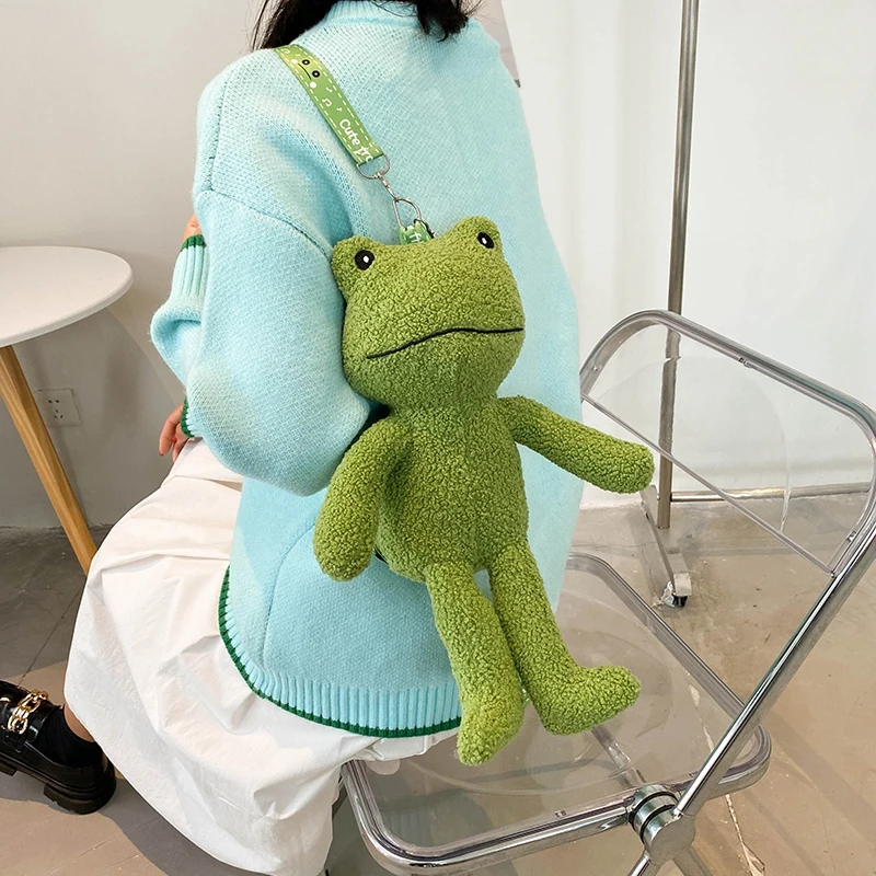 Frog Backpack Cute Plush Backpacks Cartoon Frog Mini Backpack With
