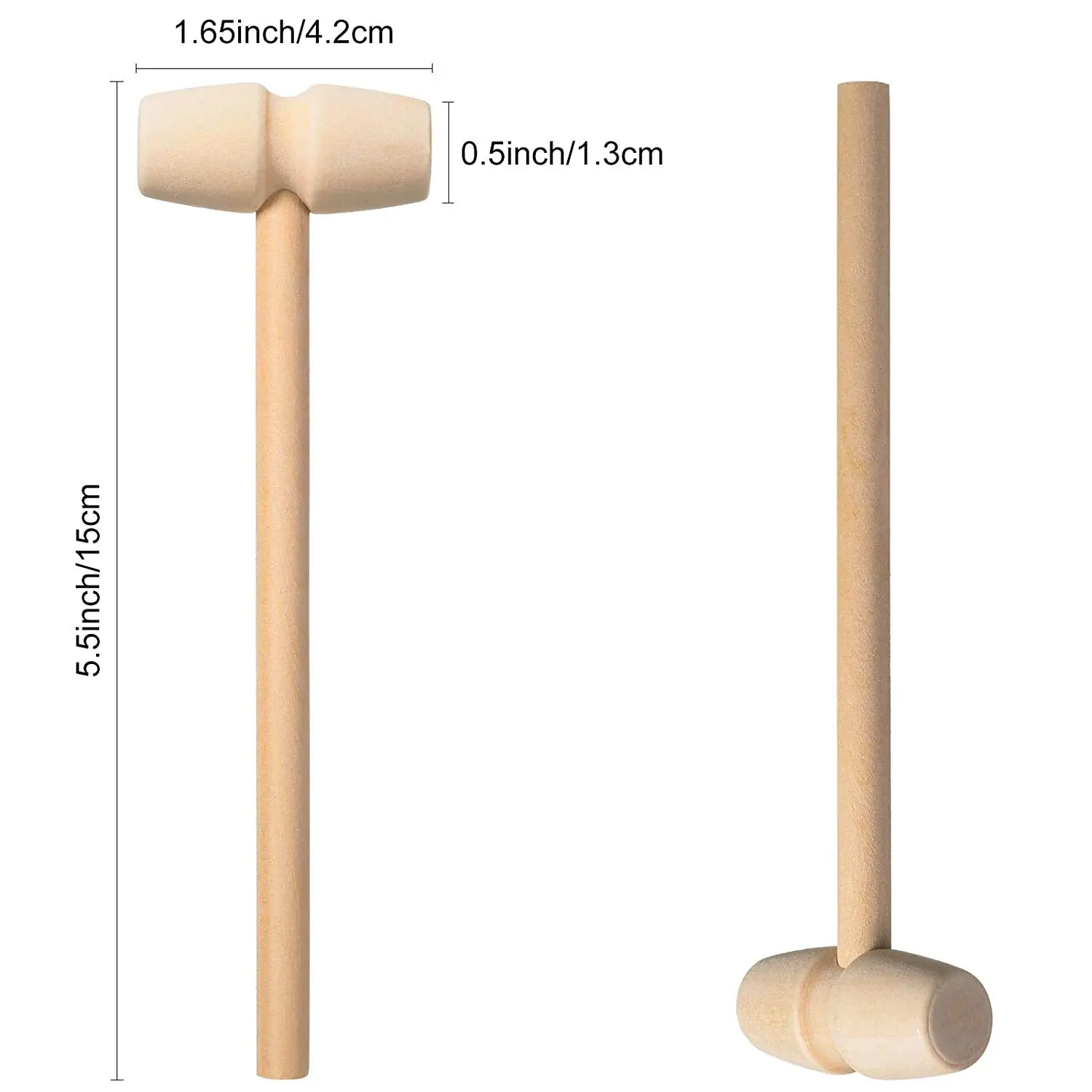 Jouet Marteau En Bois Pour Enfants 2 Pièces - Maillet Simulation Crabe Homard, Outil Créatif Rouge/Vert