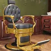 High-end oil head chair gray gold-export quality