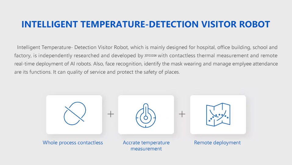 JCVISION Thermal Imaging Service Robot for Visitor Management in ...