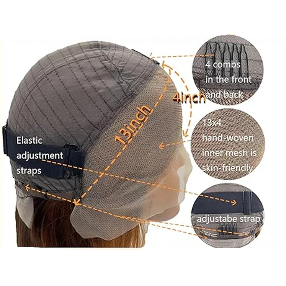 Parrucca bob lace front in capelli veri lisci con meches_voghion.com