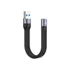 USB male to USB C female cable 13cm black