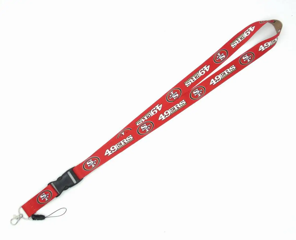 Wholesale Manufacturer Direct Sell 32 Team Nfl Rugby Polyester Lanyards Custom Logo Sublimation