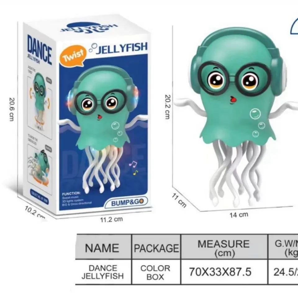趋势耐用塑料发光二极管光章鱼电动感官爬行鱿鱼玩具避障功能电子宠物