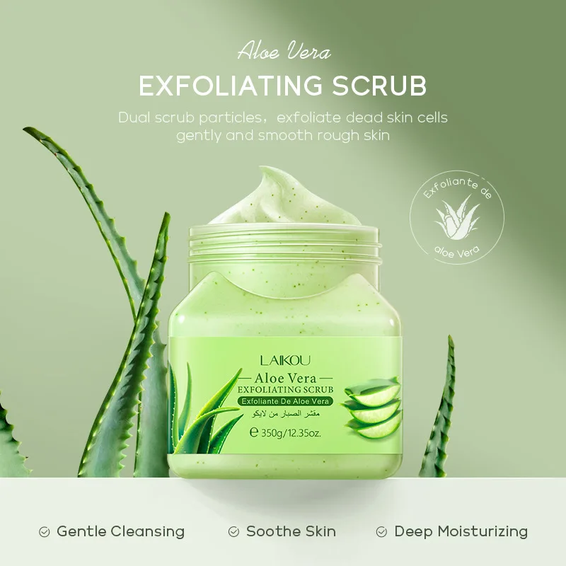 LAIKOU Aloe Vera Exfoliating Body Scrub - Deep Cleansing