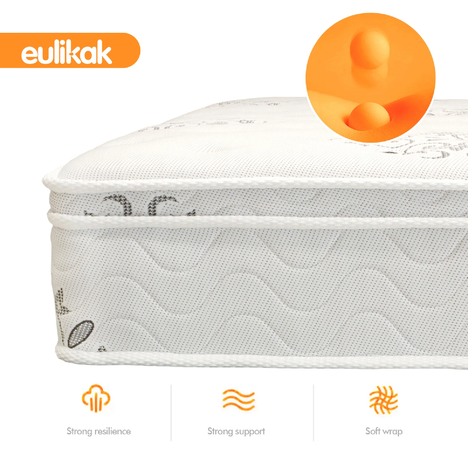 Twin Size Hybrid Pocket Spring Mattress in a Box Solution Knitted Fabric for Home & Hospital Furniture for Bedrooms South Africa