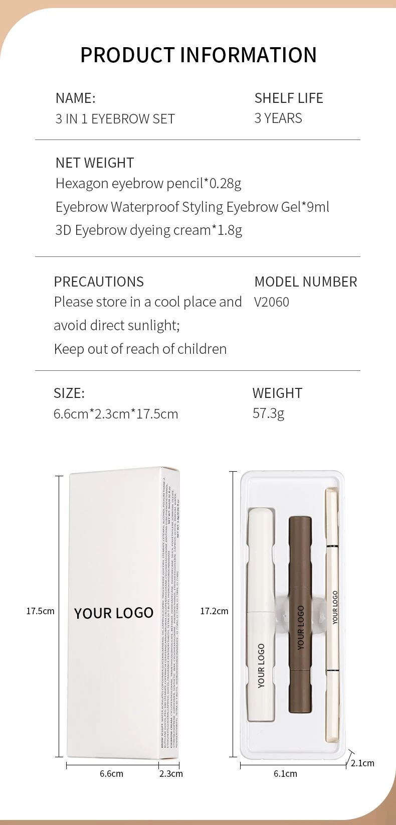 Custom Vegan Brow Lamination Kit Professional Private Label Eyebrows