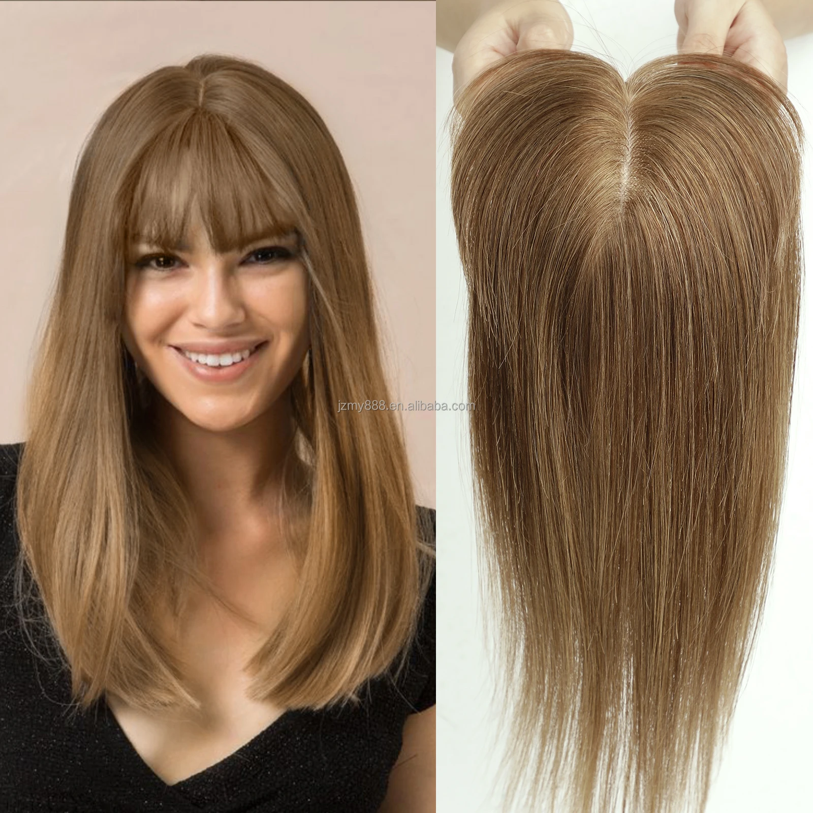 100% Remy Raw Human Hair Piece Long 613 Blonde Honey Brown Human Hair ...