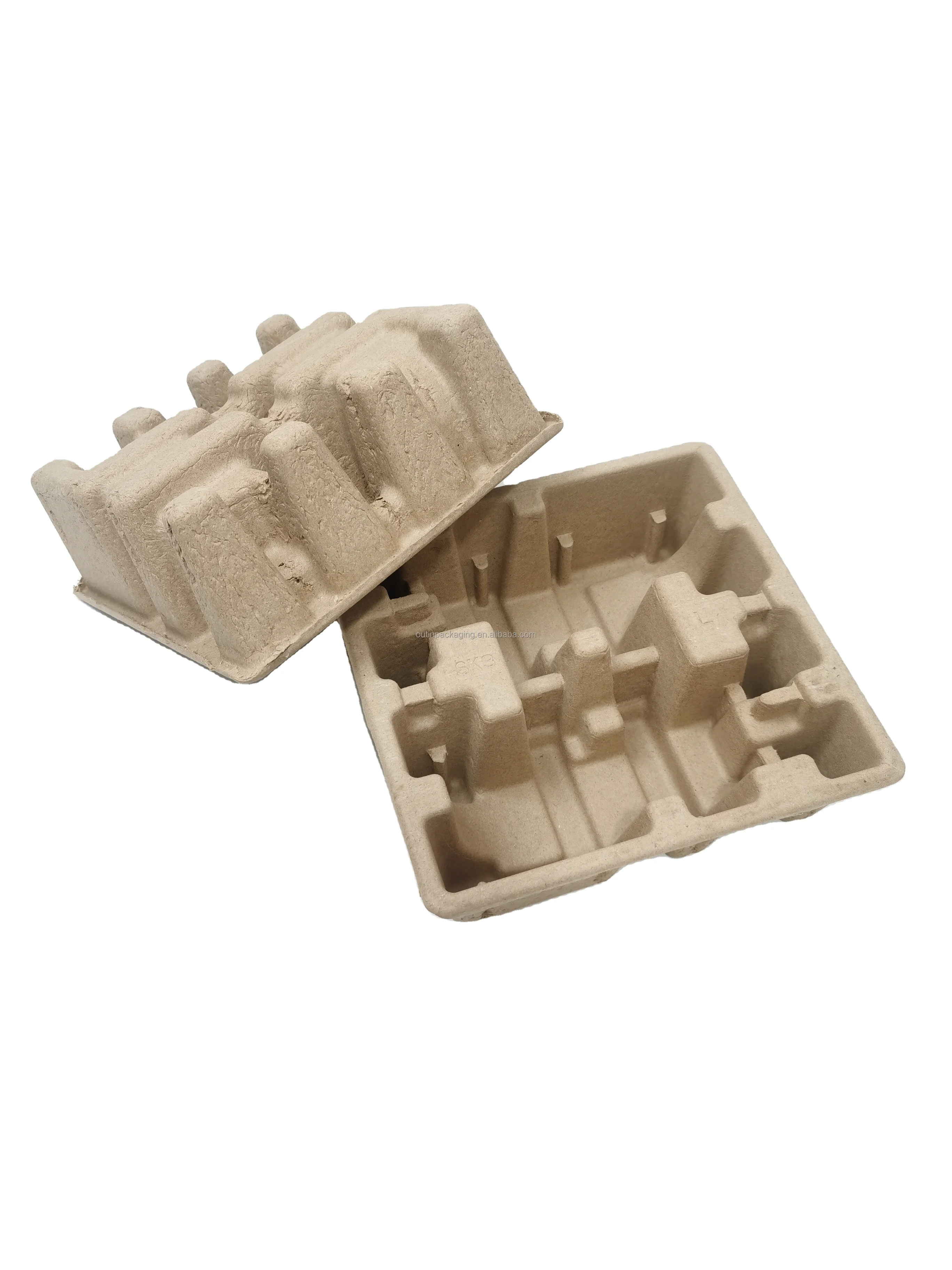 Custom Eco Friendly Recyclable Biodegradable Molded Paper Pulp Tray ...