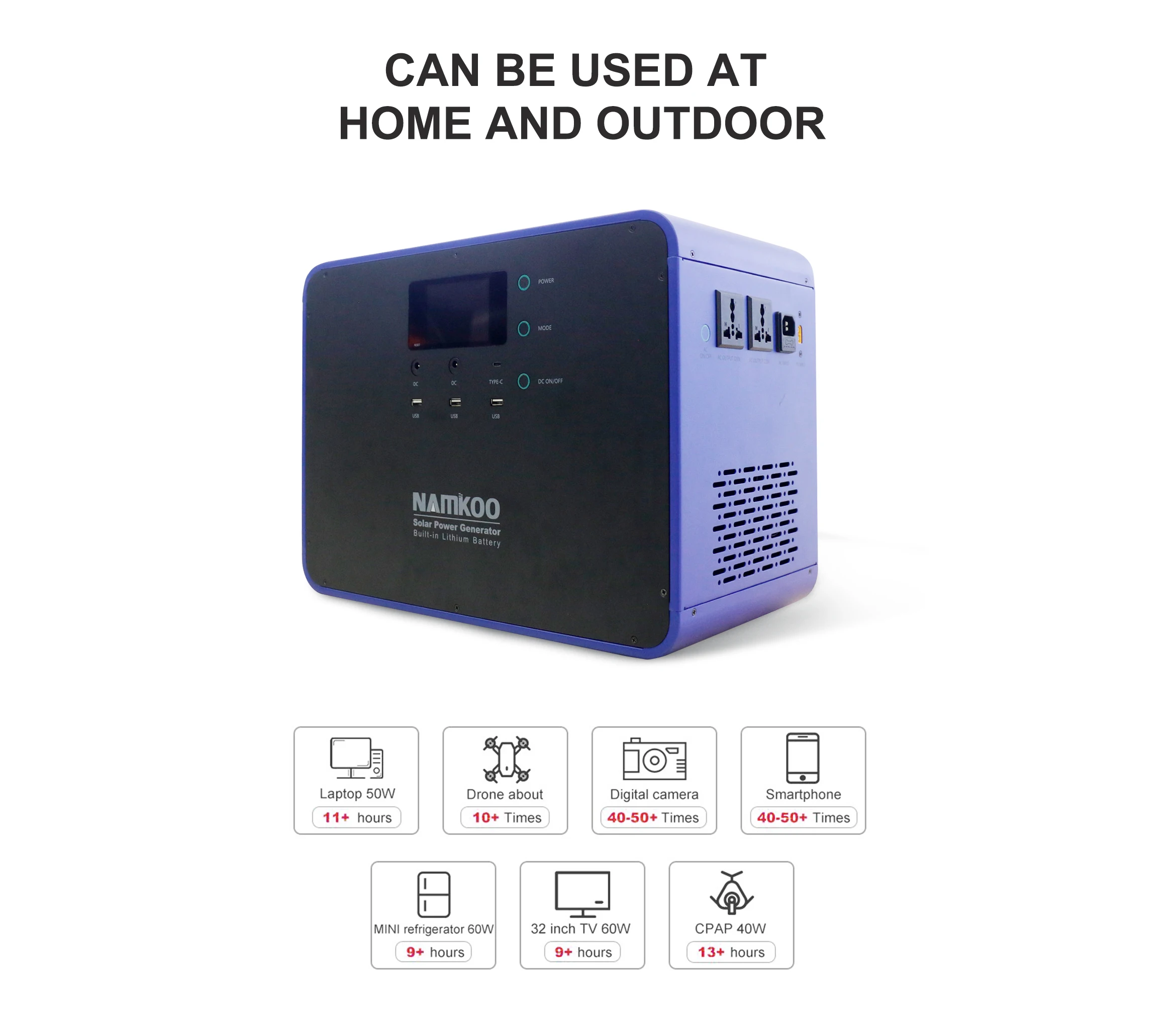 Fast Charging 1kw Portable Power Station Generators Lifepo4 1000W Solar Mobile Power Station for Home