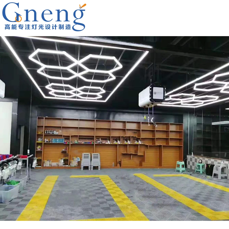 Gonengo Manufacture High Effective Hexagonal LED Light Car Polishing and clear Car Workshop Light Detailing Light